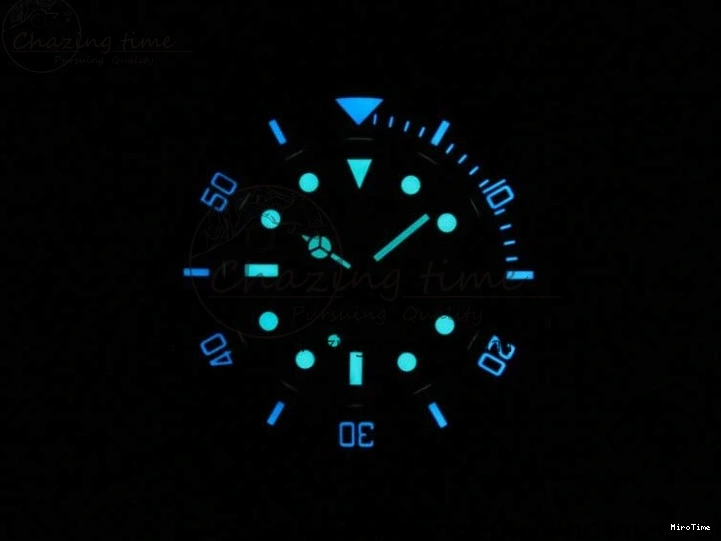 MiroTime 0122 Submariner 40mm Black Ceramic 5GF Best Edition Black Dial on Black Rubber Strap SA Unique 2464